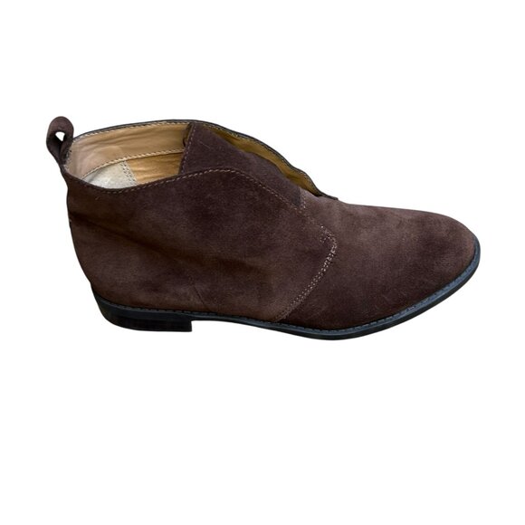 Franco Sarto Isolde Dark Brown Suede Leather Chukka Ankle Booties Size 9 - Picture 2 of 11